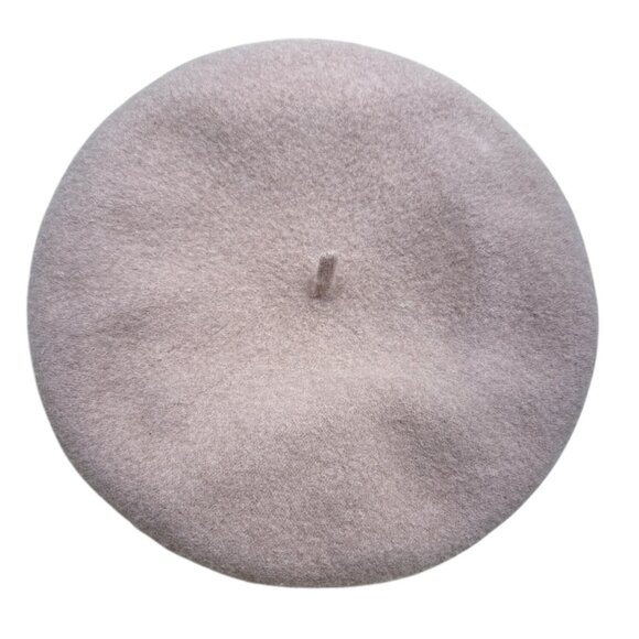 Vintage Women's Beige Wool Italian Beret Hat Stylish & Warm Accessory One Size - Picture 1 of 4